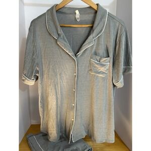 Flora Nikrooz Women's Gray Pajama Top And‎ Crop Pants XL